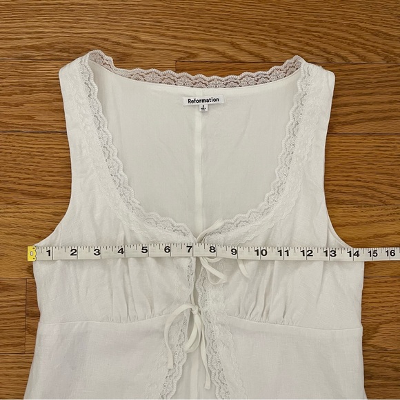 Reformation White Lace Trim Top - Picture 7 of 8